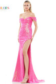 Floral Sequin Colors Prom Dress 3144
