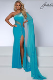 Velvet One Shoulder Johnathan Kayne Dress 2861