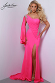 Crystal Encrusted Single Shoulder Johnathan Kayne Dress 2864