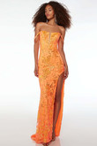 Bright Orange Alyce Paris 61550 Prom Dress