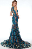 Alyce Paris Prom Dress in Teal/Copper