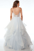 Alyce Paris Prom Dress in Diamond White/Light Blue 