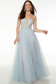 Light Blue/Orchid Two Tone Alyce Paris Prom Dress 61635