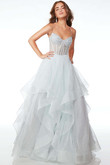  Glitter Ruffle Ball Gown Alyce Paris Prom Dress 61637