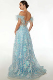 Alyce Paris Prom Dress in Opal/Light Blue 