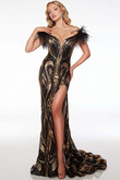 Black/Gold Alyce Paris Prom Dress 61699
