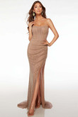 Alyce Paris Prom Dress in Tan