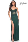 Dark Emerald Lace Corset La Femme Prom Dress 32232