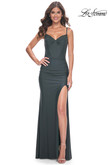 Dark Emerald Jersey La Femme Prom Dress 32238