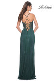 La Femme Prom Dress in Dark Emerald 