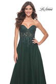 La Femme Prom Dress in Dark Emerald 