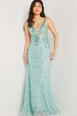 Aqua Glitter Skirt Jovani Prom Dress JVN08418