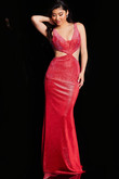 Red Rhinestone Jovani Prom Dress JVN23098