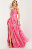 Hot Pink Metallic A-line Jovani Prom Dress JVN24061