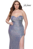 Slate Blue La Femme 31983 Prom Dress