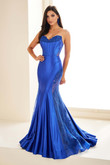 royal blue dress with sweetheart neck Ellie Wilde EW36010