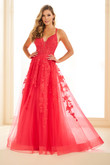 strawberry A-line dress Ellie Wilde EW36015