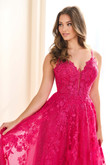 magenta dress close up Ellie Wilde EW36015