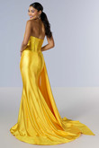 Back of the dress Tiffany 16178 Lemon prom with zipper