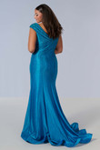 Blue Tiffany 16198 dress with zipper 