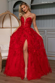 Red ball gown dress Rachel Allan 70724