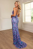 Lilac Rachel Allan 70725 dress with open back