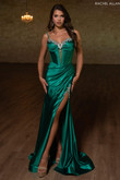 Emerald Rachel Allan 70731 dress with slit