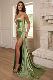 Sage fitted dress by Rachel Allan 70779