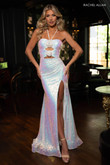 Iridescent White Rachel Allan 70749 with coy outs
