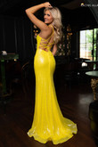 Lace up back of the dress Rachel Allan 70749