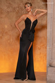 Black Rachel Allan 70824 with high slit