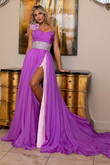 Violet/Pink Rachel Allan 70827 beaded gown