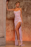 Pink Rachel Allan 70831 with spaghetti strap