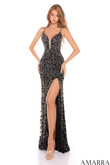Black/Gold Amarra 88280 Prom Dress