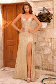 Gold Amarra 88290 prom dress