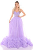Lilac dress with beaded corset Amarra 88339
