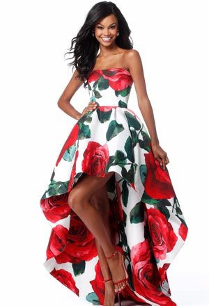 red high low sweet 16 dresses