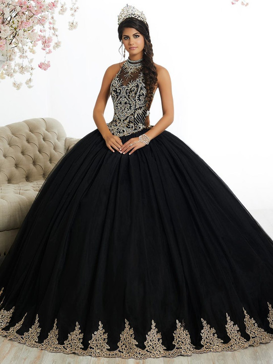 Halter Tulle Ball Gown Tiffany Quinceanera Dress 26881