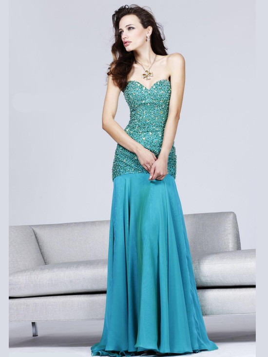 Strapless Mermaid Sherri Hill Dress 2826