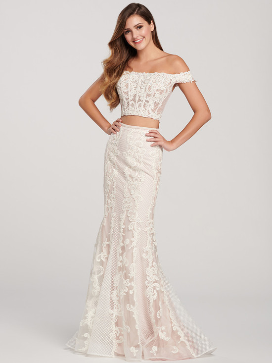 Ivory Two Piece Lace Ellie Wilde EW119016