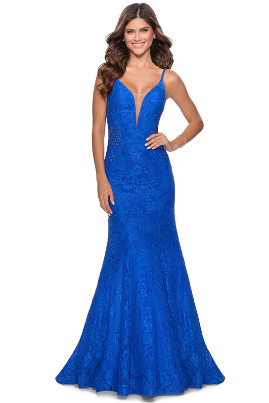 v-plunging prom dress la femme 28355