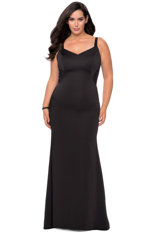 jersey fitted la femme plus size prom dress 28964