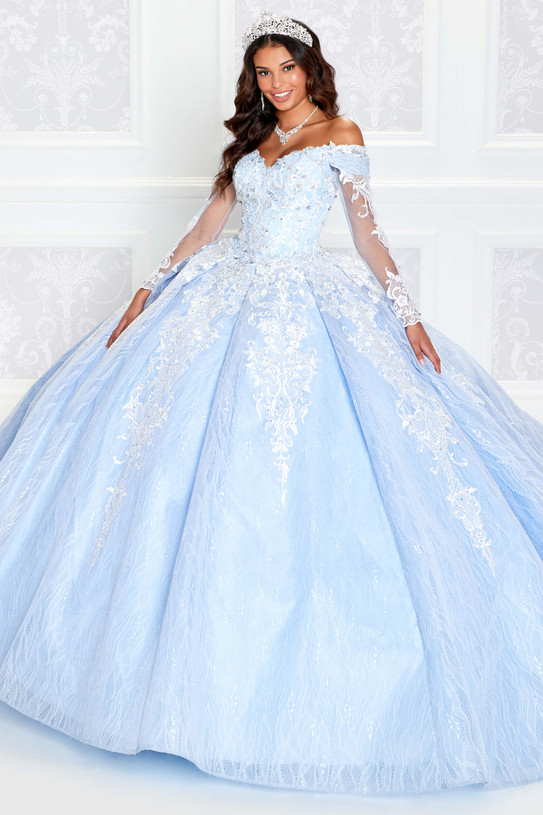 Long Sleeves Princesa Quinceanera Ball Gown Dress By Ariana Vara PR12267