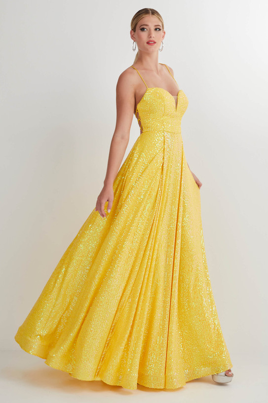 Sequin Lace-Up Studio 17 Prom Dress 12900