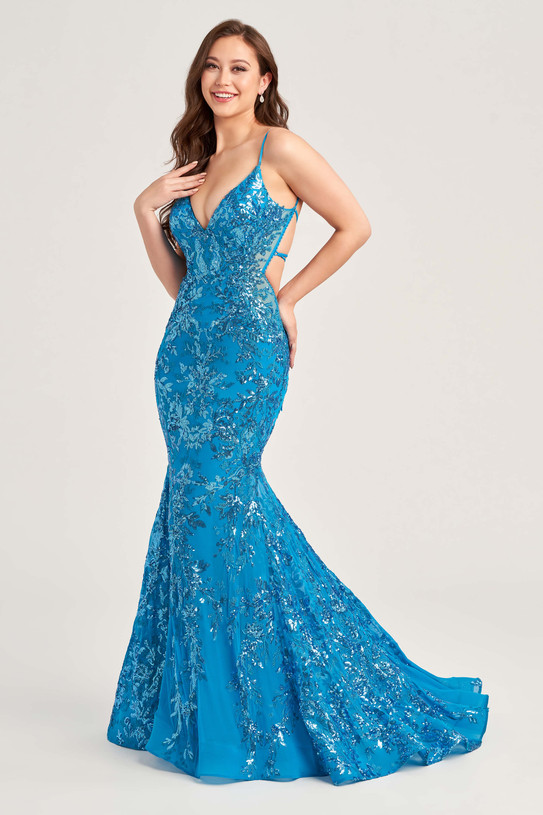Mermaid V-neck Ellie Wilde Prom Dress EW35011