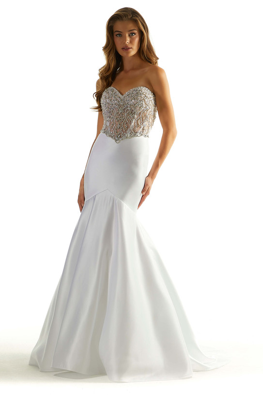 White Sweetheart Mermaid Morilee Prom Dress 49090