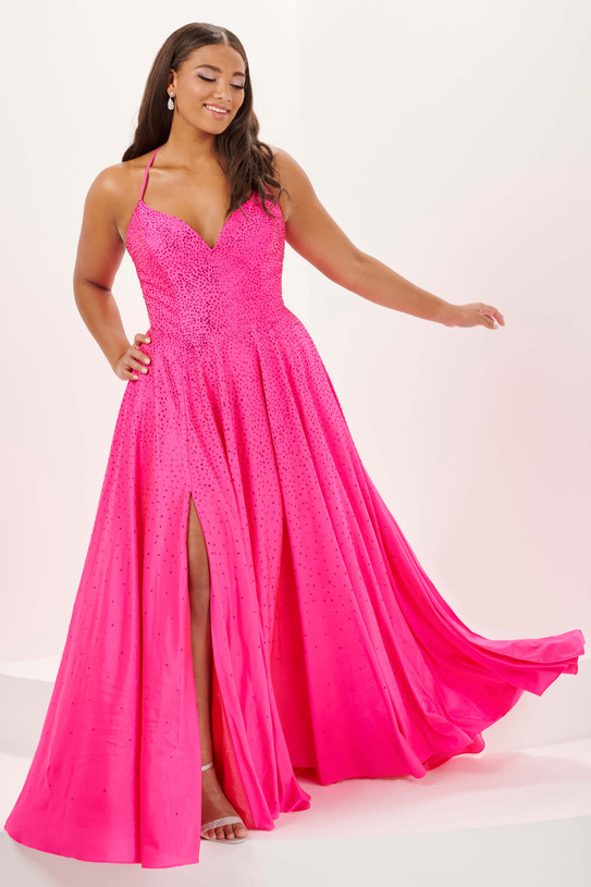 Fuchsia tiffany dress 16122