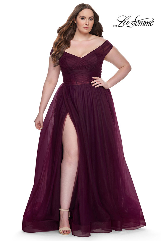 Dark Berry La Femme 32204 Prom Dress