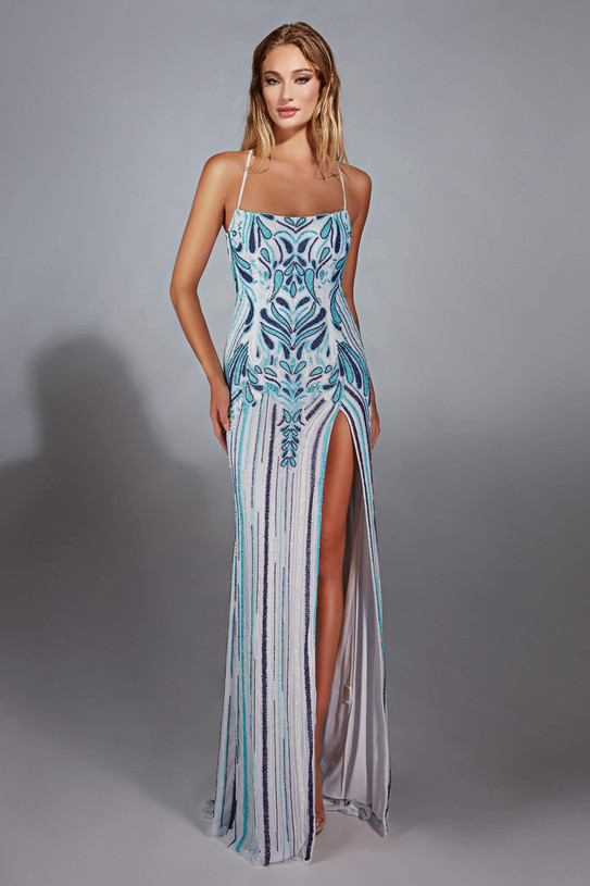 Hand Beaded prom dress Alyce Paris 61868