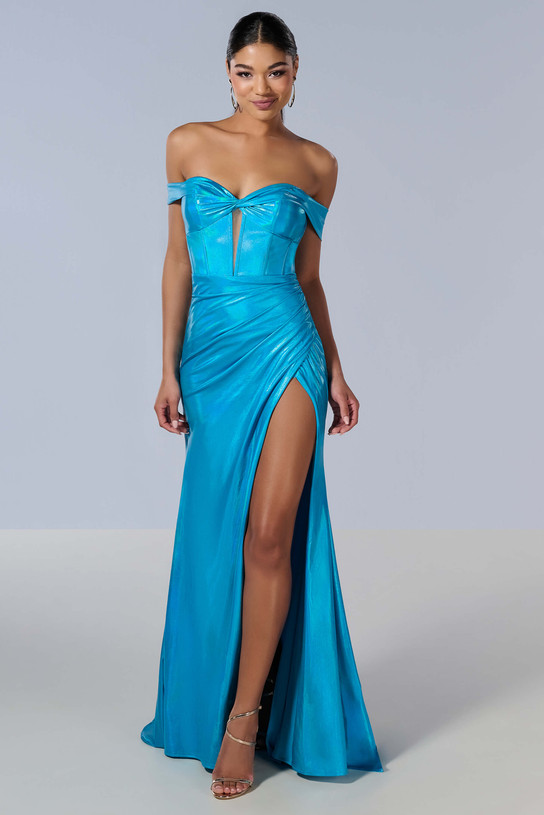 Electric blue Tiffany 16186 prom dress